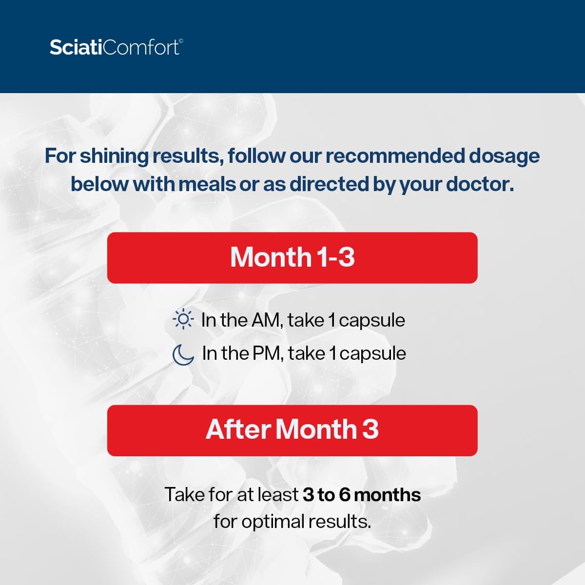 SciatiEase SciatiComfort Spine and Disc Support Supplement Sciatic Nerve Health Support Supplement