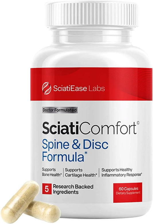 SciatiEase SciatiComfort Spine and Disc Support Supplement Sciatic Nerve Health Support Supplement